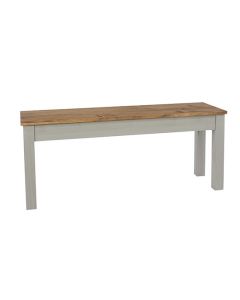 Corona Linea Small Wooden Dining Bench In Grey
