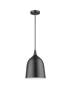 Crofton 1 Bulb Ceiling Pendant Light In Matt Black