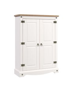 Corona Wooden Storage Cabinet With 2 Doors In White