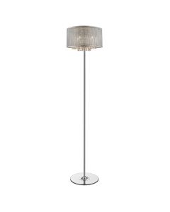 Crystal 4 Bulbs Palace Floor Lamp In Chrome And Sliver