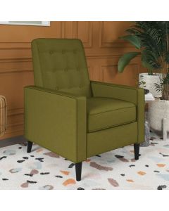 Wimberly Linen Fabric Recliner Chair In Olive Green