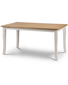 Davenport Rectangular Wooden Dining Table In Elephant Grey