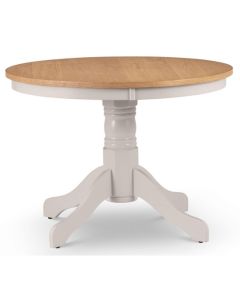 Davenport Round Wooden Dining Table In Elephant Grey