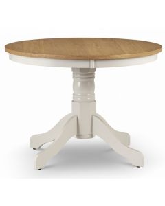 Davenport Round Wooden Dining Table In Oak And Ivory