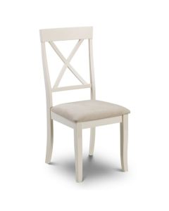 Davenport Wooden Dining Chair In Ivory