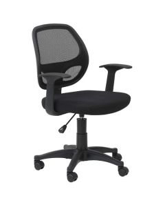 Davis Mesh Back Fabric Seat Office Chair In Black