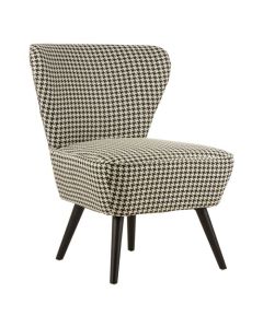 Daxton Wingback Fabric Upholstered Bedroom Chair With Black Legs