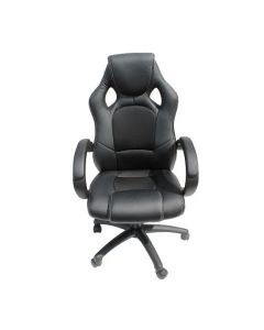 Daytona Faux Leather And Fabric Insert Office Chair In Black