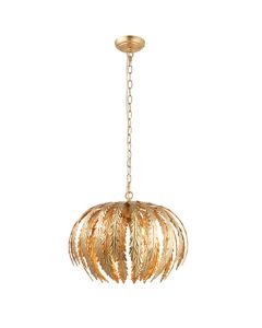 Delphine 3 Lights Ceiling Pendant Light In Gold effect