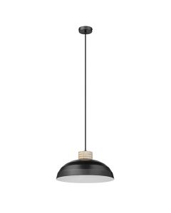 Diaz 1 Bulb Ceiling Pendant Light In Gun Black Metal