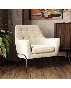 Brayden Chenille Fabric Bedroom Chair In Beige