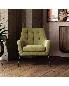 Brayden Chenille Fabric Bedroom Chair In Green