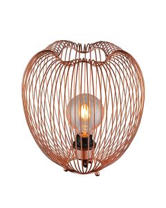 Dollis 1 Bulb Wire Birdcage Effect Table Lamp In Copper