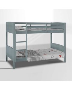 Domino Wooden Bunk Bed In Satin Grey