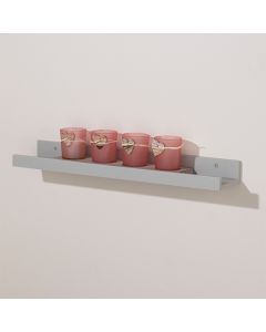 Dura Small Wooden Display Wall Shelf In Light Grey