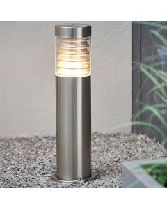 Eaves Outdoor Post In Brushed Stainless Steel