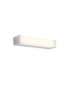 Edge 300 LED Wall Light With Chrome With White Polycarbonate Shade