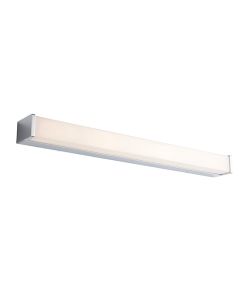 Edge 600 LED Wall Light With Chrome With White Polycarbonate Shade