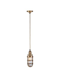 Elcot Ceiling Pendant Light In Burnished Brass