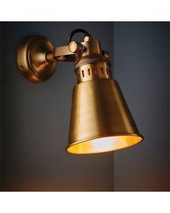 Elms Wall Light In Antique Solid Brass