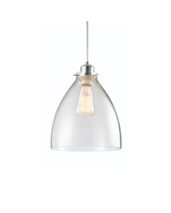 Elstow Clear glass Ceiling Pendant Light In Polished Chrome