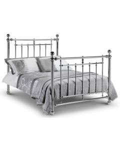 Empress Metal King Size Bed In Chrome