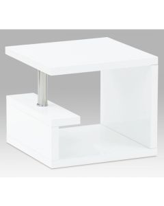 Eriko Wooden Lamp Table In White High Gloss