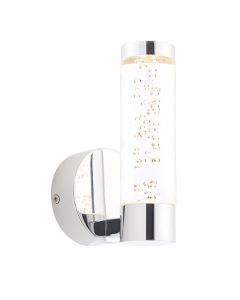 Essence Clear Bubble Acrylic Shade Wall Light In Chrome