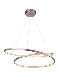 Eternity LED Ceiling Pendant Light In Matt Nickel