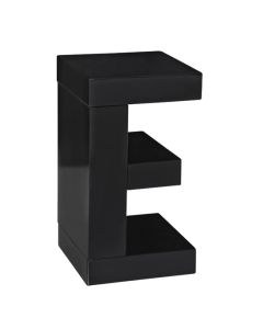Eve Wooden Lamp Table In Black High Gloss
