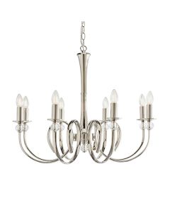 Fabia 8 Lights Ceiling Pendant Light In Polished Nickel