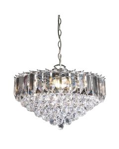 Fargo 3 Lights Clear Acrylic Ceiling Pendant Light In Chrome