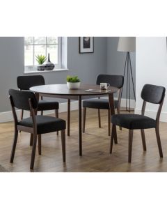 Farringdon Round Wooden Dining Set In Walnut