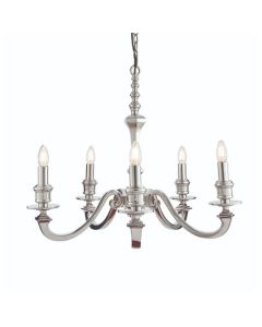 Finsbury 5 Lights Ceiling Pendant Light In Polished Aluminium