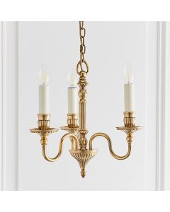 Fitzroy 3 Lights Ceiling Pendant Light In Solid Brass