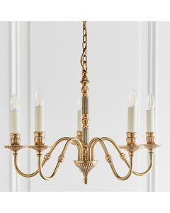 Fitzroy 5 Lights Ceiling Pendant Light In Solid Brass