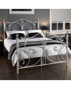 Florence Metal Double Bed In White