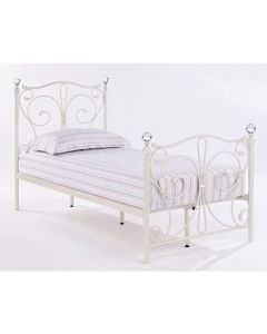 Florence Metal Single Bed In White