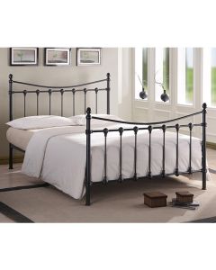 Florida Metal Small Double Bed In Black