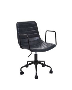 Forbes Faux Leather Home And Office Chair In Grey