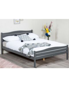Foshan Wooden Small Double Bed In Grey