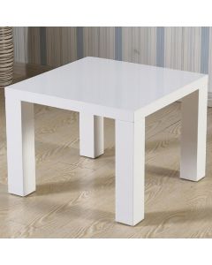 Foxley Wooden Lamp Table In White High Gloss