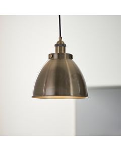 Franklin Small Ceiling Pendant Light In Antique Brass