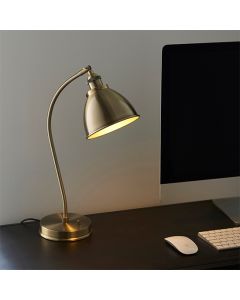 Franklin Task Table Lamp In Antique Brass