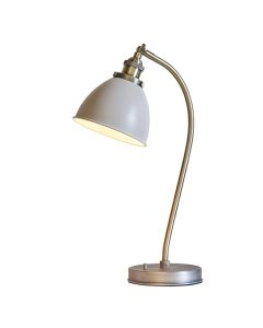 Franklin Task Table Lamp In Taupe And Antique Brass