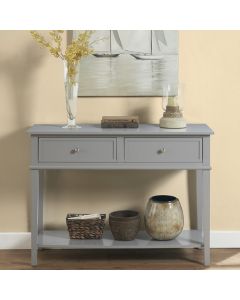 Franklin Wooden Console Table In Grey