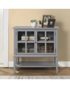 Franklin Wooden Storage Cabinet In Grey With 2 Doors