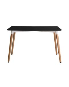 Fraser Wooden Dining Table In Black