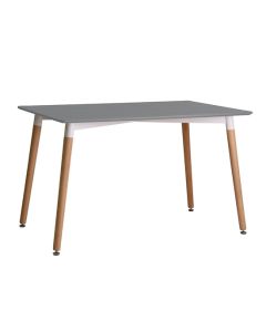 Fraser Wooden Dining Table In Grey