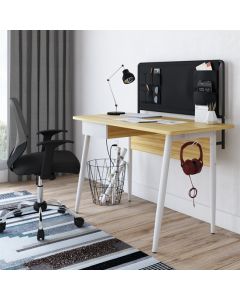 Freemont Wooden Computer Desk In Light Oak And White